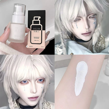 White Liquid Foundation Blending Pure Silky Creamy Matte Long-Wearing Transfer-Resistant for Stage Cosplay Halloween Makeup 30ml