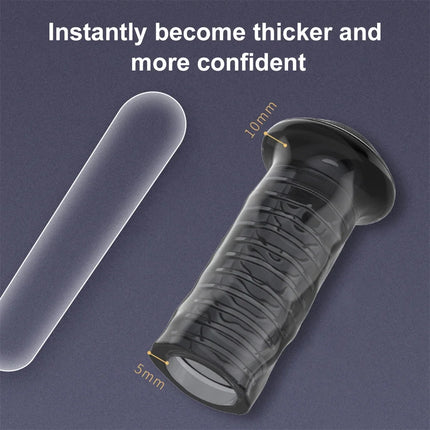 Reusable Penis Sleeve Glans Penis Enlarger Extender Delay Ejaculation Anal Butt Plug Adult Sex Toys For Men Couples Sexshop