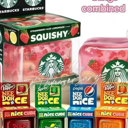 Needoh Nice Cube Sensory Stress Reliever Fidget Tool for Anxiety &Focus Desk Sensory Cube for Adults & Anti-Anxiety Squeeze Kids