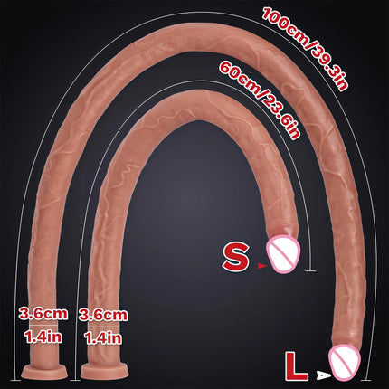 Extra Long Realistic Dildos G-Spot Stimulation Deep Touch Penis Vagina Anal Massage Penetration Dick Sex Toys for Women and Men