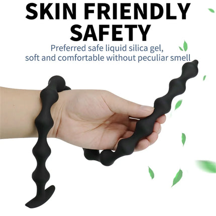 Soft Silicone Anal Plug Dildo Prostate Massage Long Butt Plug Vaginal Expansion Anus Dilator Masturbator Sex Toys For Women Men