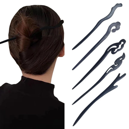 Vintage Simple Hair Accessories Chinese Style Wooden Hair Clips Antiquity Handmade Traditional Hair Fork Retro Hair Sticks 2025
