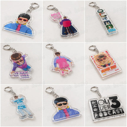 Oliver Tree Ugly Is Beautiful Keychain for Accessories Bag Charm Music Tour Let Me Down Key Chain Ring Jewelry Fans Gifts