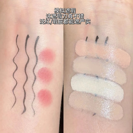 INSBAHA 5 Color Concealer Brightening Acne Mark Dark Eye Circles Tears Furrow Permanent Facial Concealer Setting Powder Plate