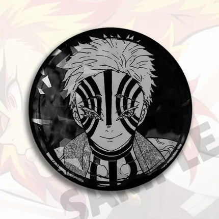 Demon Slayer Mugen Train Anime Badge Bag Charm Accessory Kyojuro Rengoku Akaza Enmu Pin Brooch Collection Gift for Fans Cosplay