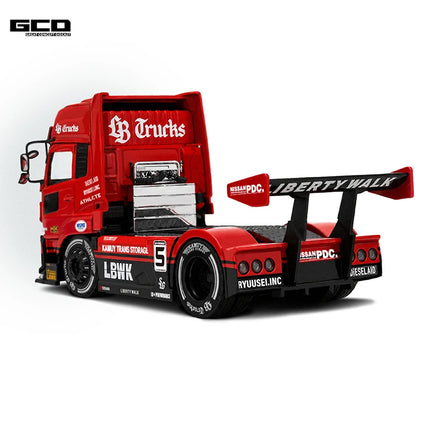 Pre-sale GCD 1:64 LBWK x UD Truck Tractor Double Authorization Alloy Model Car