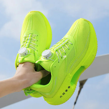 Family carbon plate running shoes for Boys Big Boys Student rotating button Technology TPU+ Popcorn high pop sneakers for girls