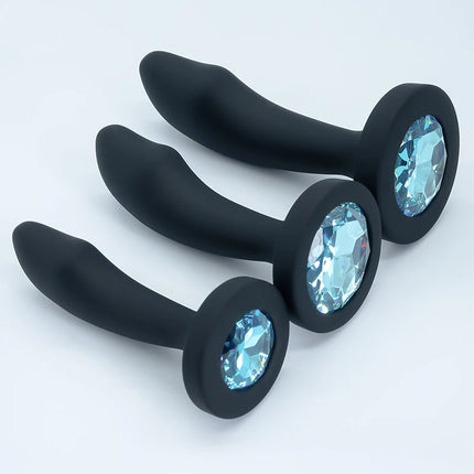 3 Sizes Butt Plug for Women Silicone Anal Plug Crystal Base Anal Toys Anal Trainer Anal Dildos Sex Toys For Women Men Adult Toys