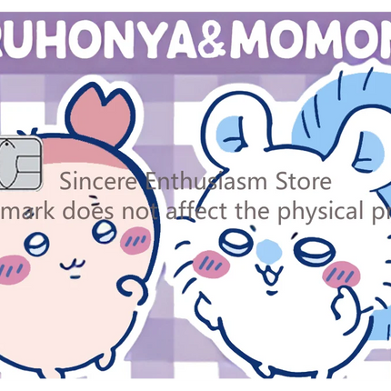 Cartoon Kawaii Chiikawas Credit Card Skin Stickers Cute Matte Sticker for VISA JCB Mastercard and Other IC Card Decorative