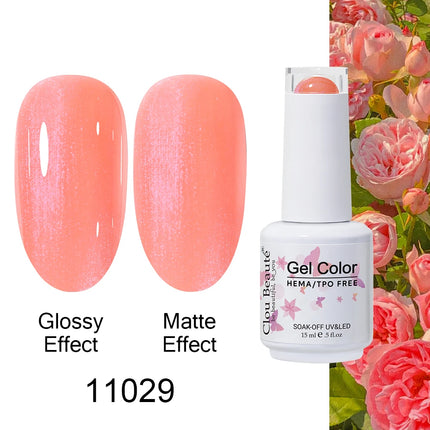 Clou Beaute 15ml HEMA TPO FREE Color Gel Nail Polish Nude Pink Red Green Collection Nail Gel Polish Glitter Soak Off UV LED Gel