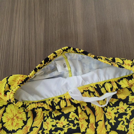 2025 New Children's swim Shorts gold Boys' Swim Shorts High end Soft Baby Swimming briefs factory price