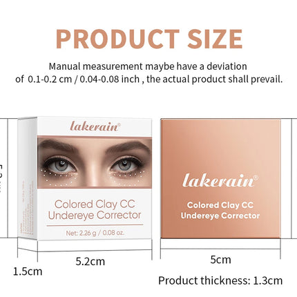 Lakerain Under-eye Color Correcting Concealer Covers Dark Circles Neutralizes Skin Moisturizing Natural-looking Concealer Cream