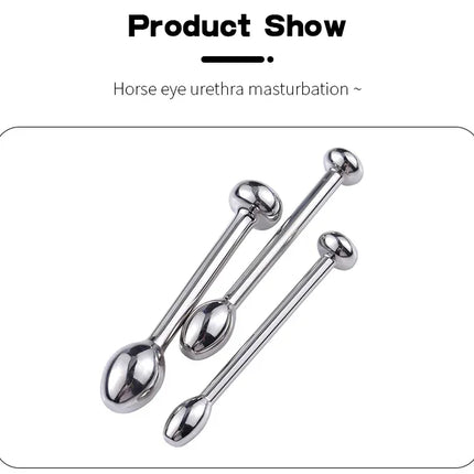 Metal Urethral Catheter Male Stainless Steel Horse Eye Urethral Plug Penis Headers Masturbator Adult SM Urethran Expander