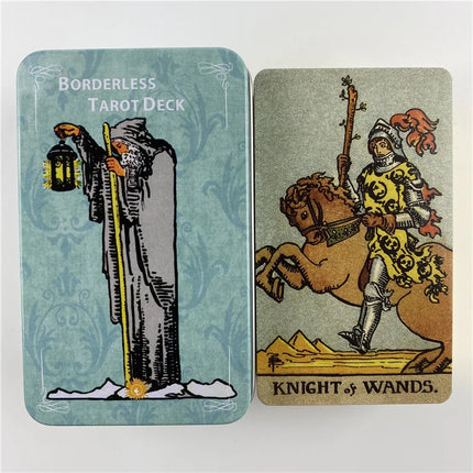 Gilded Borderless Edition Rider Tarot Cards Deck With Paper Guidebook English Vision Classical Divination Board Games