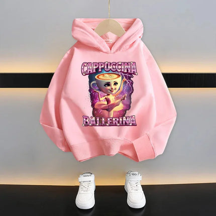 Italian Brainrot Tralalero Tralala Cartoon Fun Kid Hooded Sweatshirt Boys Girls Autumn Winter Fashion Warm Long Sleeve Hoodies