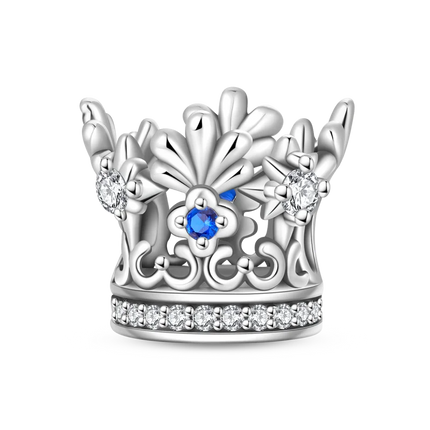 Crown Charms Skull Bead Original 925 Sterling Silver Inlaid Zirconium Pendants Fit Bracelet Necklace Jewelry Lover Gift