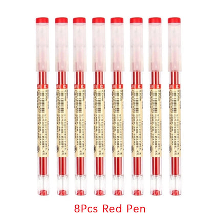 8/50/54Pcs/Set 0.35mm Gel Pens Office School Exam Ballpoint Pen Blue Black Ink Replaceable Pen Refill Rods Kawaii Stationery