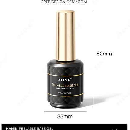 JTING 1pc 15ml New Arrive Peelable Base Coat Gel Nail Polish High Quality Long Lasting Peel off Base Gel Polish