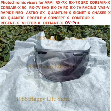 Photochromic Visor Shield for ARAI SIGNET-X CHASER-X QUANTIC PROFILE-V CONCEPT-X CONTOUR-X REGENT-X VECTOR-X DEFIANT-X QV-Pro