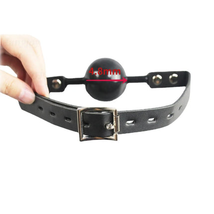 2026  Solid Silicone Mouth Gag Ball PU Leather Band BDSM Bondage Oral Fixed Pet Cosplay Restraint Sex Toy for Couple Adult Game