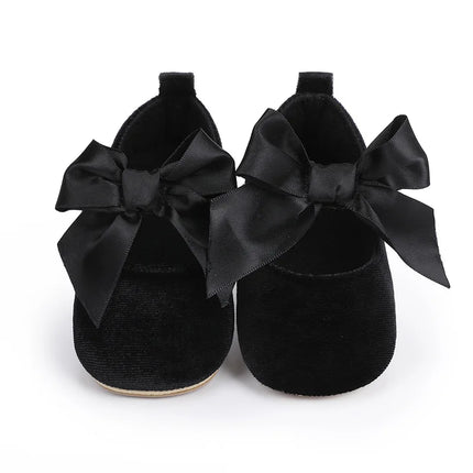 Spring and Autumn Baby Butterfly Knot Fashion Fluffy Princess Shoes 0-1 Year Old Baby Shoes Sneakers