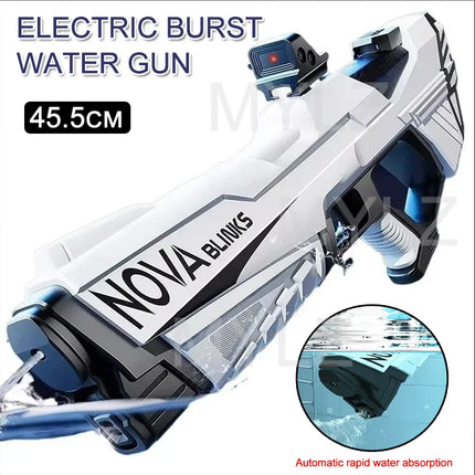 Electric Continuous Water Gun Fully Automatic Water Absorption Large Capacity Outdoor Battles Summer Water Fights Children Toys