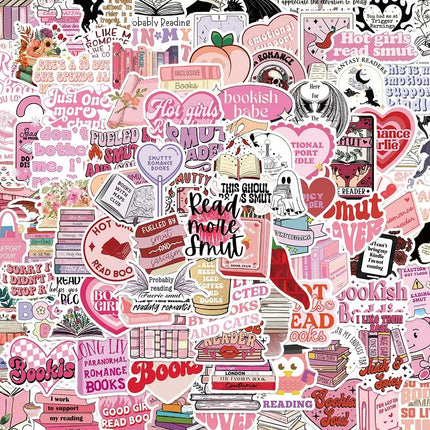 10/50/100pcs Mix Kindle Smut Bookish Dark Romance Reading Book Stickers Aesthetic DIY Scrapbooking Notebook Laptop Phone Sticker