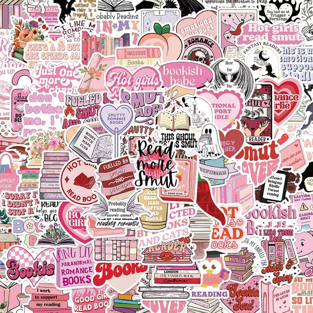 10/50/100pcs Mix Kindle Smut Bookish Dark Romance Reading Book Stickers Aesthetic DIY Scrapbooking Notebook Laptop Phone Sticker