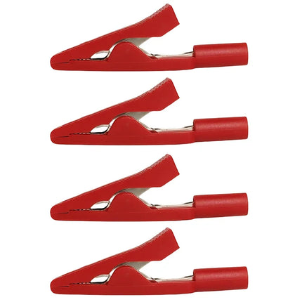 40/10 Pcs Insulated Solderable Alligator Clips with Pure Copper Jaws for Safe Electronics Testing