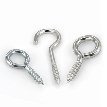 Metal Eyepins Hooks Eyelets Threaded Pendant goat eye closing machine tooth self-tapping screw zinc-plated nickel plating