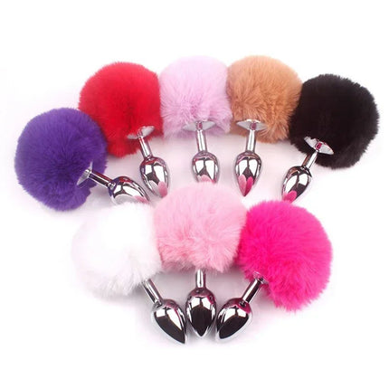 1Pc BDSM Rabbit Fox Dog Tail Anal Plug Animal Tail Butt Plug Role-playing Sex Games Sex Products Men Women Couple Adult Sex Toys