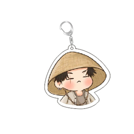 Cartoon Koop Star Keychain Cute Kawaii Purse Bag Backpack Car Key Chain Earbud Case Accessriose Collectors Fans Women Men Gift