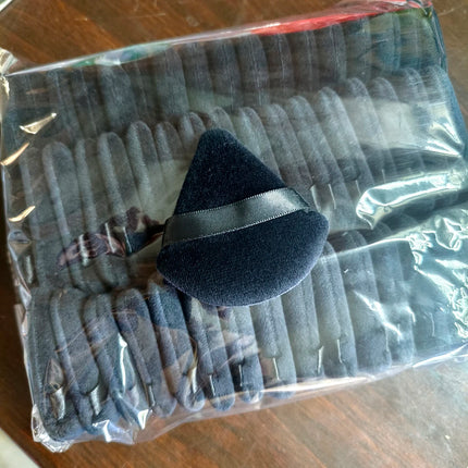 Wholesale 50Pcs Triangle Powder Puff Mini Face Makeup Sponge Cosmetics Soft Cotton Face Powder Puff Washable Velvet Makeup Puff