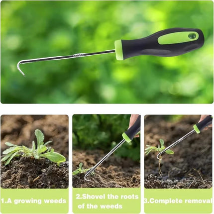 Ergonomic Heavy-Duty Weed Puller Manual Weeding Tool with Non-Slip Grip for Lawn Patio Gravel Effortless Root Remover