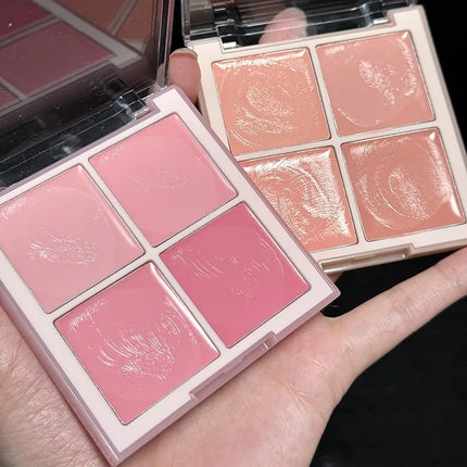 Multi-Purpose Creamy Blush Waterproof Moisturizing Highlighter Mud Cream Cheek Eyes Watery Peach Rouge Contour Tint Cosmetics
