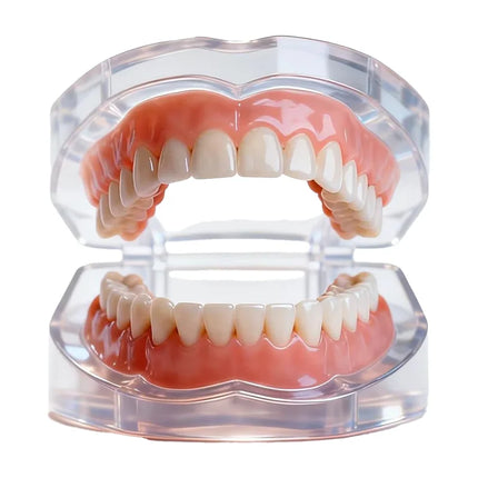 Meticulously Handcrafted Silicone Dentures Natural-Looking False Teeth Home Customizable Design Perfect for Medium-Large Mouths