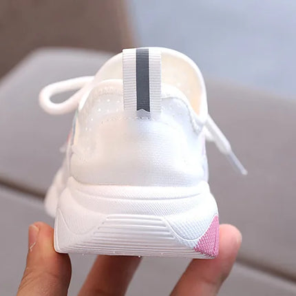 2022 Breathable Toddler Boy Sneakers Stretch Fabric Fashionable Baby Running Shoes Pink School Girl Sports Shoes Sneakers