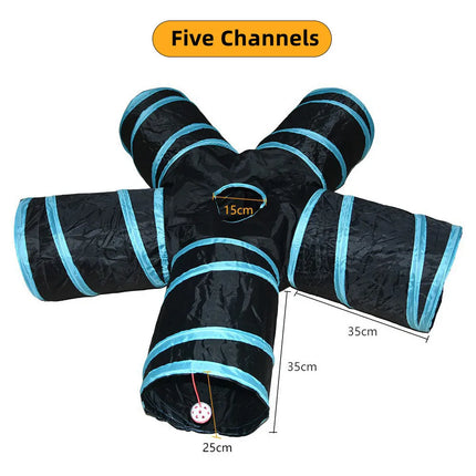 Cat Tunnel Pet Supplies Cat S-Type Play Tunnel Foldable Cat Tunnel Cat Toy Breathable Drill Barrel for Indoor Loud Paper