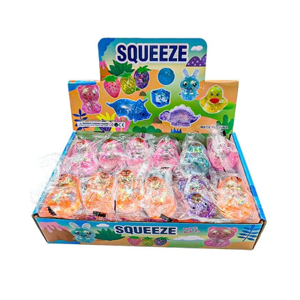 Cartoon Capybara Decompression Toy Soft Glitter Gummy Fidget Toys Pinching and Stress Relief Tool Anti Stress Squeeze Toy Gifts