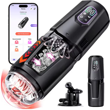 APP Remote Control Male Masturbator Penis Pump Sex Toys for Men Pussy with 7 Thrusting 7 Rotating 7 Sucking Masturbator Pumps