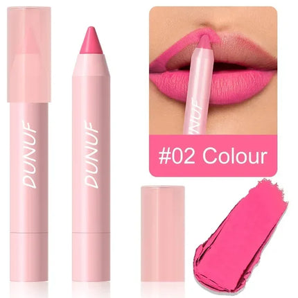 18 Color Matte Lipstick Pen Waterproof Lasting Nude Brown Lip Liner Pencil Red Lip Contour Tint Lip Contouring Cosmetic Makeup