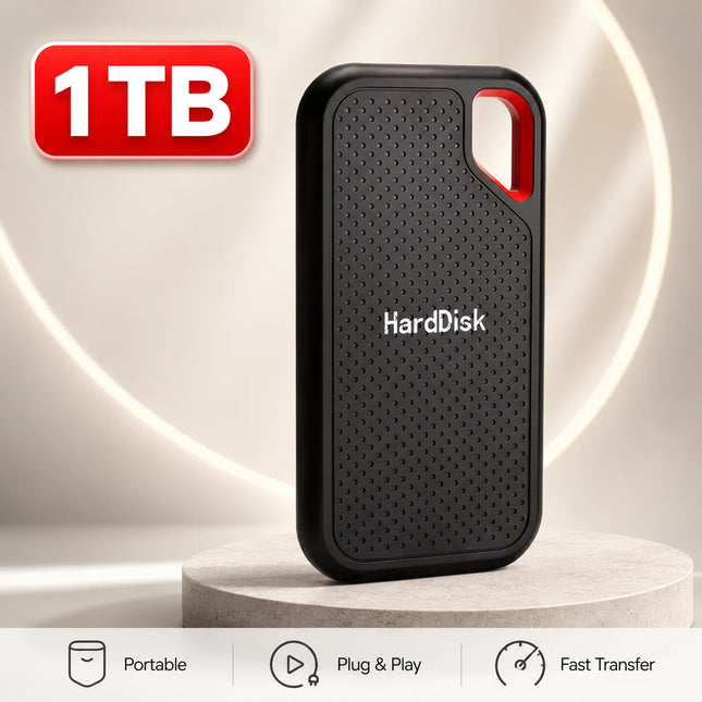 1TB Portable SSD External Hard Drive USB 3.1 High-Speed Storage for Laptop/Mac/PC Compact & Durable