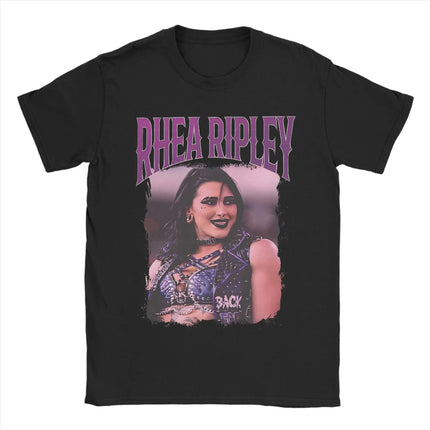 Rhea Ripley B4B Edition T Shirt Men's Cotton Clothes Harajuku  Round Neck Short Sleeve