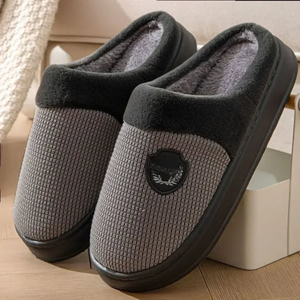 2023 New Winter Fleece-lined Cotton Slippers For Men Women Home Use Non-slip Thick Bottom Indoor Outdoor Wear Couples Warm