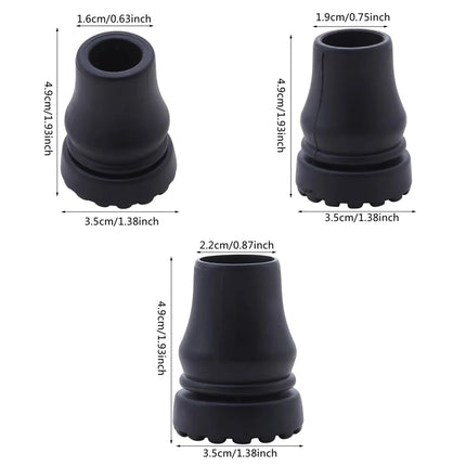 4Pcs 16-22mm Anti Slip Rubber Pads Cover Canes, Crutches, Bottom Pads, Protective Covers, Climbing And Hiking Poles, Tips