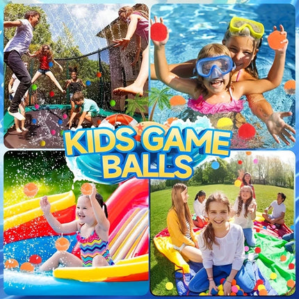 12/30/60Pcs Reusable Water Balloons Cotton for Kids Outdoor Toys Games Summer Pool Cotton Water Balls Toy Water Play Splash Ball