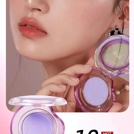 RMT Chameleon Highlight Pink Purple Fine Powder Cream Blusher Shiny ROMATIC Face Brighten High Gloss Integrated Plate Makeup