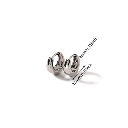 Classic Hoop Earrings for Women Girls Gold Color Chunky Stainless Steel Earrings 2026 Trend New in Minimalist Ear Jewelry aretes