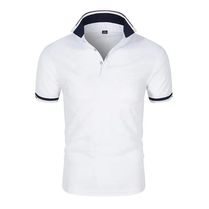 Men's Solid Color Polo Shirt 2026 Summer Casual Breathable Short Sleeve T-Shirt Youth High Quality Bussiness Slim Tees