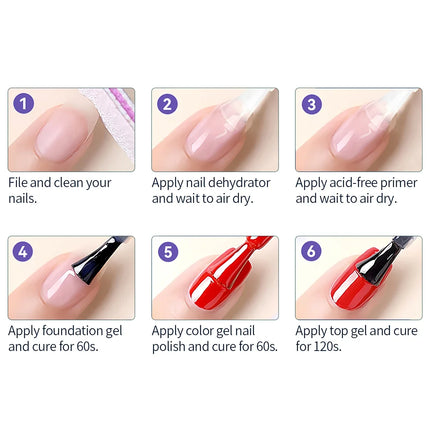 Nailpop Nail Dehydrator and Primer Acid Free Natural Nail Prep for Acrylic and UV Gel Nail Polish Fast Dry Superior Bonding Set